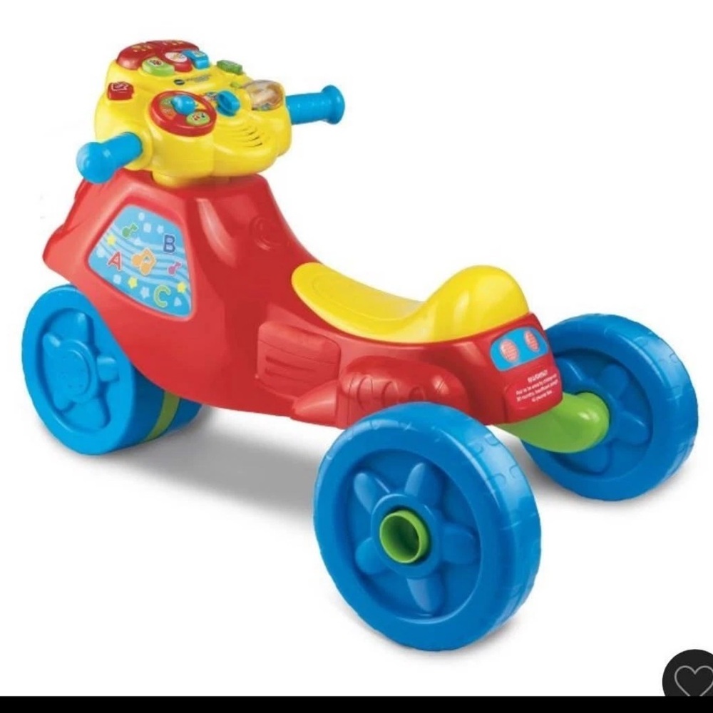 Like New w/o box VTech 2-in-1 Learn Zoom Motorcycle Toy Colorful Ride-On Toy - Picture 3 of 5